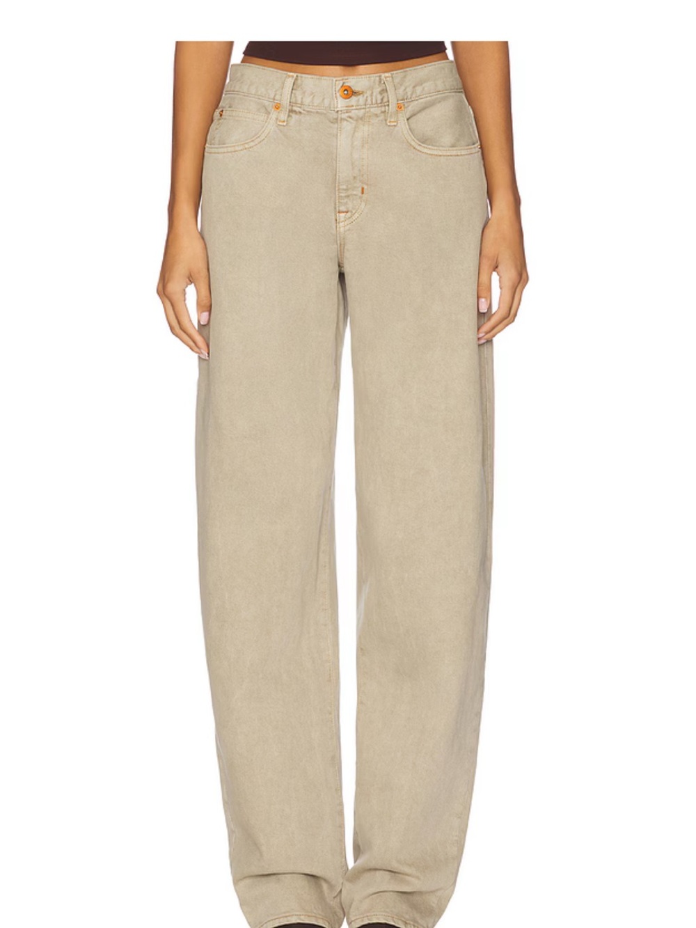 SLVRLAKE Tess Long Jeans in Sand Dune